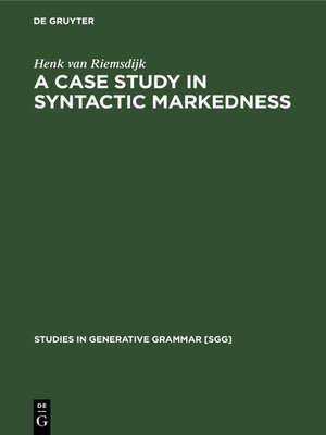 cover image of A case study In syntactic markedness